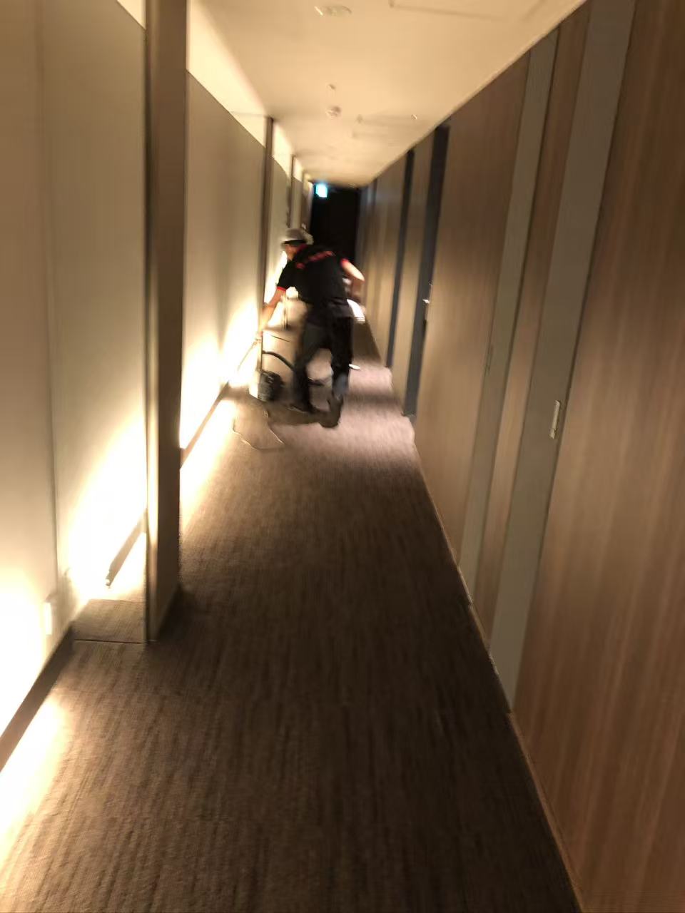 ホテル廊下清掃